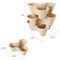 Nature Spring Set of 3 3-tier Stacking Planter Tower Space Saving Flower Pots, Indoor / Outdoor Vertical Planter 140184TBE - alternate 3